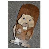 Melvin Beavers Handcrafted Wood Beaver Doorstop
