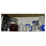 Kitchen Shelf Contents Lot: Bean Pot +