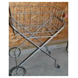Vintage Metal Rolling Cart