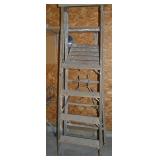 Vintage Extra Wide Wooden Utility/Paint Ladder