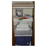 Linen Closet Contents Lot: Bedding, Window Panels