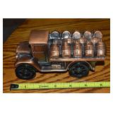 1974 Banthrico Metal Barrel Delivery Truck Bank