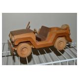 Melvin Beavers Handcrafted Wood Jeep Model