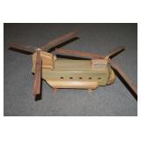 Melvin Beavers Handcrafted Wood Chinook Helicopter