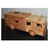 Melvin Beavers Handcrafted Wood Fire Engine Model