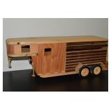 Melvin Beavers Handcrafted Wood Horse Trailer 23'