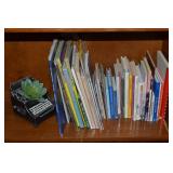 Shelf lot of Books w/ Faux Typewriter Decor