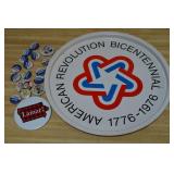 1976 Bicentennial Metal Serving Tray + Political