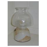 Art Pottery Votive Candle Lamp 10.5'