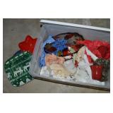 Lidded Tote of Christmas Decor w/ Hearth & Home