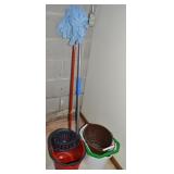 Lot of Mop Buckets + Mops