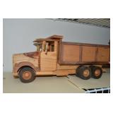 Melvin Beavers Handcrafted Wood Dump Truck Model