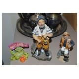 (3) Figurines w/ Prospector, Frog +