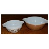 (2) Vtg Pyrex Cinderella Early American Bowls