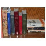 Shelf lot of Books: Religious & Bibles