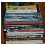 Shelf lot of Books w/ Christmas & Iowa/Des Moines