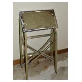 Vintage Metal 3 Step Green Stool