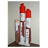 Santa Claus & (2) Snowman Decor Pcs 37'tallest