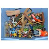 Rubbermaid Tote of Misc Vintage Toys