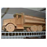 Melvin Beavers Handcrafted Wood Dump Truck Model