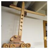 Melvin Beavers Handcrafted Wood Crane w/ Wrecking