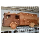 Melvin Beavers Handcrafted Wood Fire Engine