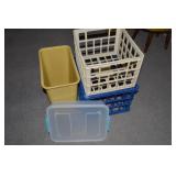 (2) File/Egg Crates + Small Trash & Storage