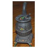 Vtg Painted Cast Iron Pot Belly Stove 6t