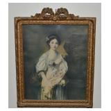 Antique Frame w/ Print Jean Baptiste Greuze The