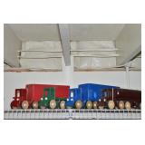 (4) Melvin Beavers Handcrafted Wood Tractor