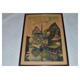 Jules Leray Signed Hand Tinted Etching L