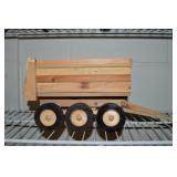 Melvin Beavers Handcrafted Wood Dump Wagon