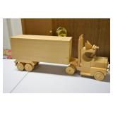Melvin Beavers Handcrafted Wood Semi Truck