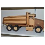 Melvin Beavers Handcrafted Wood Dump Truck 19'