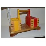 Melvin Beavers Handcrafted Wood Silverware Caddy