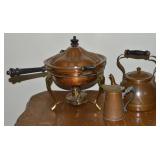 Sternau & Co Copper & Brass Chafing Dish + Teapot