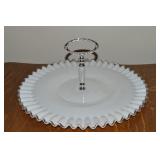 Vintage Fenton Silvercrest Milk Glass Center