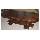 Vintage Ethan Allen Solid Wood Dual Pedestal