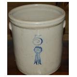 Buckeye Pottery Co Blue Ribbon Stoneware Crock