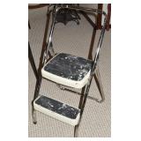 Vintage Cosco White 2 Step Stool (Paint)