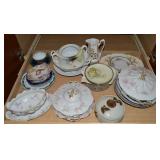 Shelf Contents Lot: Antique & Vintage China Pcs