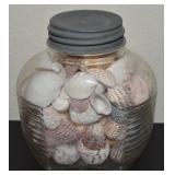 Vtg Hazel Atlas Wide Canning Jar w/ Sea Shells