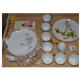 Drawer Contents Lot: Ceramic Lidded Rose Box +