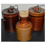 Vtg Vandor Imports Brown Drip Glaze Ceramic Jar