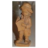 Black Forest Germany Carved Wooden Boy Figure