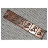 Vtg Copper Plated 6 Lion Candy/Chocolate Mold