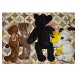 Plush Lot w/ Snoopy & Woodstock, Black Jointed
