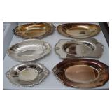(6) SP/Stainless Steel Serving Trays