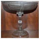 Antique 2pc Pressed Glass 10.5' tall Compote