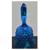 Vtg Fenton Blue Hobnail Art Glass Bell 5 5/8'